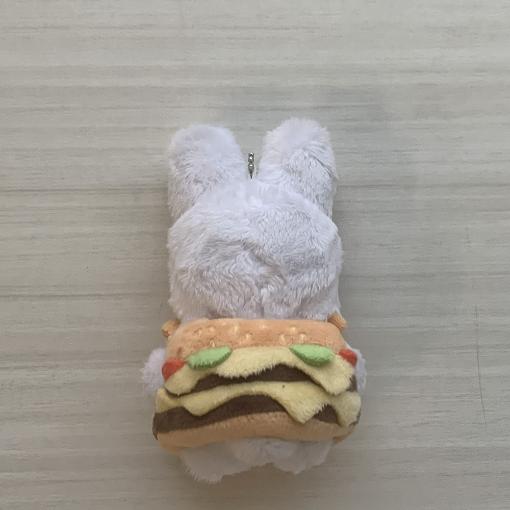 <b>Back View of Plush</b><br>Here’s the back view of the plush toy. You can see the fine details of the bunny ears and the sandwich it’s holding, complete with layers that mimic a real sandwich. It’s a cute and unique piece from my favorite singer’s merchandise line.