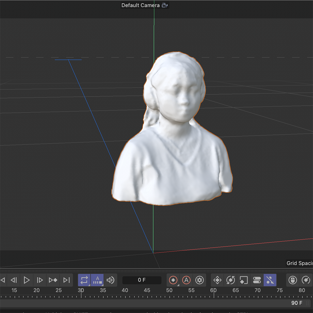 <b>Model in C4D</b><br>This is my 3D model in Cinema 4D. I’ve been working on refining it by adjusting its dimensions and smoothing the surface. Using various tools in C4D, like the sculpt tool and modifiers, I’ve been able to enhance the details and perfect the shape to make it look more realistic and aligned with my vision.