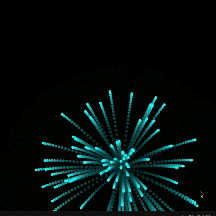 This GIF captures a vibrant fireworks display I created using p5.js, where multiple fireworks explode in succession, lighting up the dark background with bursts of color. Each firework spreads into numerous particles, creating a dazzling visual effect.