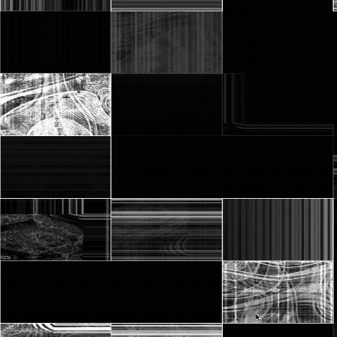 <b>TouchDesigner Visual for High Heart Rate</b><br>This GIF presents the visual effect we designed in TouchDesigner for moments when the user’s heart rate becomes high. The movement is fast and intense, with strong contrast and sharp lines. We created this visual to reflect tension and excitement, so the system can communicate elevated emotional states through dynamic motion.